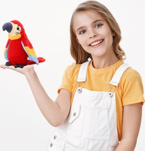 Retoo GADAJĄCA PAPUGA INTERAKTYWNA POWTARZA TAŃCZY MÓWI PRZEDRZEŹNIACZ MASKOTKA 9