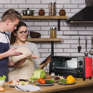 Mini piekarnik Retoo PIEKARNIK ELELKTRYCZNY MINI OPIEKACZ PIEC GRILL 570W 10L 4