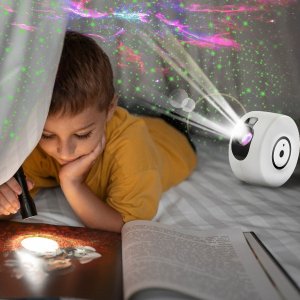 Retoo PROJEKTOR GWIAZD NIEBA LAMPKA NOCNA LED USB PILOT OBROTOWY RZUTNIK 360 9