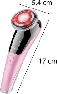 Retoo MEZOTERAPIA BEZIGŁOWA MASAŻER EMS URZĄDZENIE DO MASAŻU TWARZY LIFTING 5w1 12