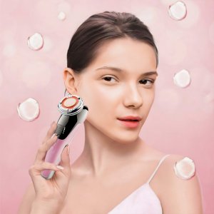 Retoo MEZOTERAPIA BEZIGŁOWA MASAŻER EMS URZĄDZENIE DO MASAŻU TWARZY LIFTING 5w1 5