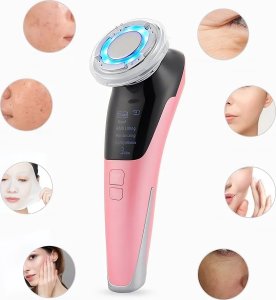 Retoo MEZOTERAPIA BEZIGŁOWA MASAŻER EMS URZĄDZENIE DO MASAŻU TWARZY LIFTING 5w1 10