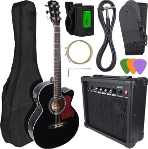 V-Tone V-TONE EAG SET BK gitara elektroakustyczna + wzmacniacz gitarowy zestaw BLACK 1