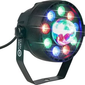 DNA REFLEKTOR DYSKOTEKOWY OŚWIETLENIE DJ EFEKT ŚWIETLNY LED RGB FLOWER PAR V2 1