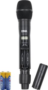 Mikrofon Bitmat DNA 2X MIKROFON DORĘCZNY BEZPRZEWODOWY WOKALNY + ODBIORNIK UHF 4
