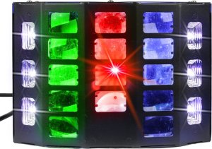 LIGHT4ME LIGHT4ME EFEKT LED MULTIEFEKT ŚWIETLNY TURBO DERBY 3IN1 RGBW-UV + PILOT 2