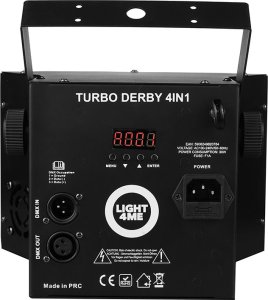 LIGHT4ME LIGHT4ME EFEKT LED MULTIEFEKT ŚWIETLNY TURBO DERBY 4IN1 RGBW-UV + PILOT DMX 4