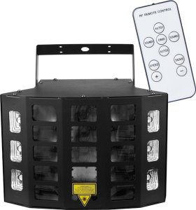 LIGHT4ME LIGHT4ME EFEKT LED MULTIEFEKT ŚWIETLNY TURBO DERBY 4IN1 RGBW-UV + PILOT DMX 5