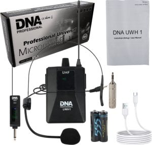 Mikrofon DNA NAGŁOWNY MIKROFON BEZPRZEWODOWY BODYPACK + ODBIORNIK UHF 560-590 MHZ 1