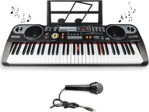 MQ 6115L keyboard edukacyjny podświetlane klawisze organy dla dzieci do nauki gry +mikrofon 2