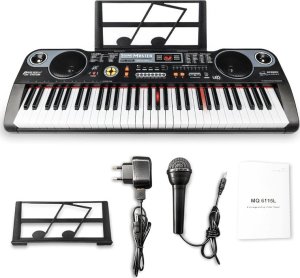 MQ 6115L keyboard edukacyjny podświetlane klawisze organy dla dzieci do nauki gry +mikrofon 3