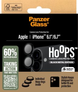PanzerGlass PanzerGlass Hoops Black Lens Protector iPhone '24 6.1"  6.7" 3