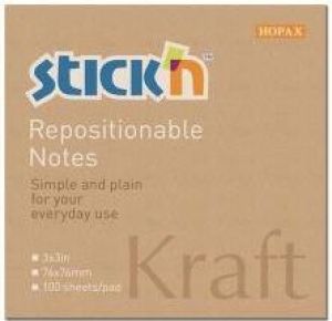 Stickn Notes Kraft 100 kartek (205554) 1