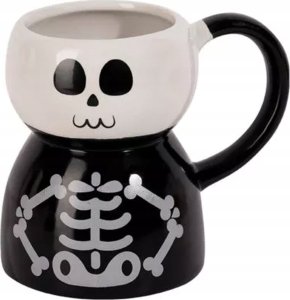 Korbi KUBEK CERAMINCZNY SZKIELET KUBECZEK KOSTEK HALLOWEEN JESIENNY 300 ML 1