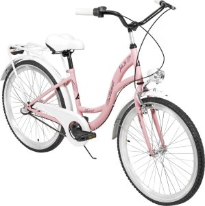 Romet Dviratis AZIMUT Julie 24" 3-speed 2023 pink-white 1