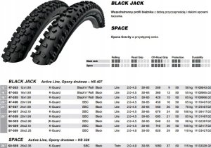 Schwalbe Padanga 26" Schwalbe Juodas Jack HS 407, Active Wired 54-559 / 26x2.10 Juodas 10