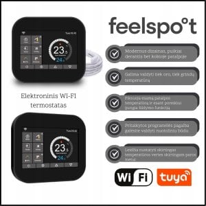 Deltaco WTH07.36WIFI termoreguliatorius sp juoda 1