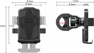 Yesido yesido Uchwyt Rowerowy/Motocyklowy C94 BLACK / CZARNY 4