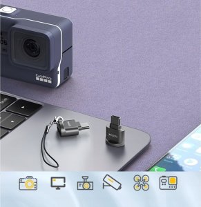 Yesido yesido GS19 Czytnik Kart OTG Type-C - Micro SD, BLACK / CZARNY 7