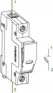 Hager Modułowa podstawa bezpiecznikowa Ex9FP 1P 30A 1000V DC 10x38mm 2