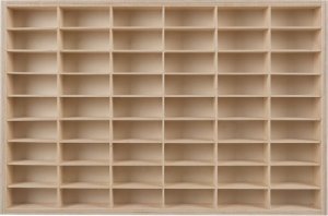 Kruzzel Półka drewniana na auta resoraki samochodziki Hot wheels Przegrody x54 2