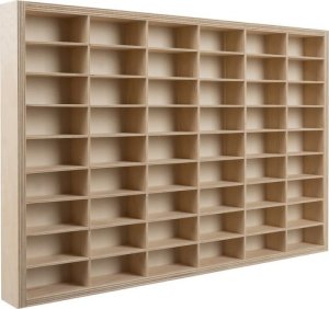 Kruzzel Półka drewniana na auta resoraki samochodziki Hot wheels Przegrody x54 6