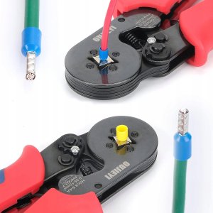 Rosfix PRASKA ZACISKARKA KONEKTORÓW KOŃCÓWEK ZARABIANIA PRZEWODÓW + 1200 TULEJEK 14