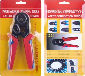 Rosfix PRASKA ZACISKARKA KONEKTORÓW KOŃCÓWEK ZARABIANIA PRZEWODÓW + 1200 TULEJEK 3