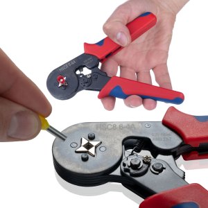 Rosfix PRASKA ZACISKARKA KONEKTORÓW KOŃCÓWEK ZARABIANIA PRZEWODÓW + 1200 TULEJEK 6