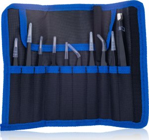 Rosfix PINCET PRECYZYJNYCH PĘSETY ESD ELEKTRONIKA ETUI 2