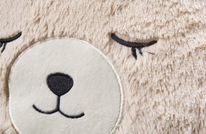 Douceur d`Interieur Poduszka ozdobna do łóżeczka dziecięcego, motyw niedźwiadka, 27 x 27 cm, kolor brązowy 2