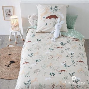 Douceur d`Interieur Poduszka ozdobna do łóżeczka dziecięcego, motyw niedźwiadka, 27 x 27 cm, kolor brązowy 10