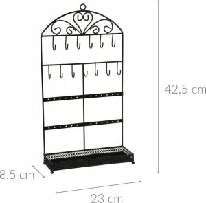 Atmosphera Organizer na biżuterię metalowy, kolor czarny, 2