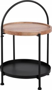 Boltze Mały stolik kawowy okrągły TRAY z blatem z drewna mango, Ø 39 x 55 cm 2