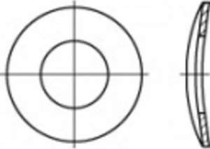 Toolcraft TOOLCRAFT 105891 Fjederskiver Indvendig diameter: 8.4 mm DIN 137 Fjederstål 100 stk 2