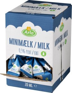 Esselte Kaffemælk Mini mælk 20ml i brik 0,5% 100stk/kar - (100 stk.) 1