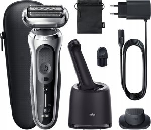 Braun Braun Series 7 71-S7200cc, Foil shaver, Buttons, Black, Silver, Battery, Lithium-Ion (Li-Ion), 50 min 1