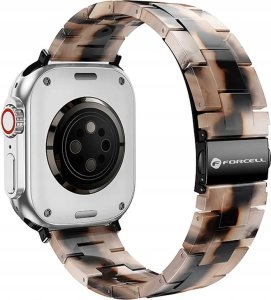 ForCell FORCELL F-DESIGN FA04 pasek żywiczny marmurkowy do APPLE Watch 38 / 40 / 41 mm brązowy 1