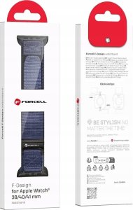 ForCell FORCELL F-DESIGN FA05 pasek nylonowy do APPLE Watch 38 / 40 / 41 mm niebieski 4