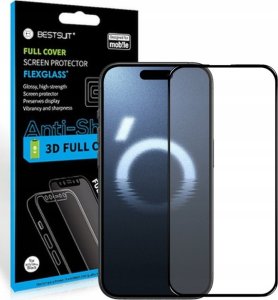 Bestsuit Szkło hybrydowe Bestsuit Flexible 5D Full Glue do iPhone 16 Pro czarny 1