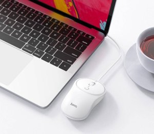 Mysz Hoco HOCO mysz komputerowa przewodowa USB A GM13 1,5 m biała 7