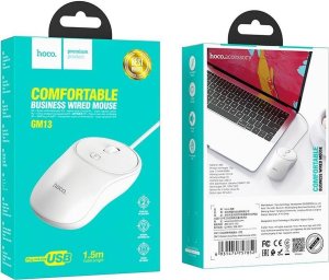Mysz Hoco HOCO mysz komputerowa przewodowa USB A GM13 1,5 m biała 8