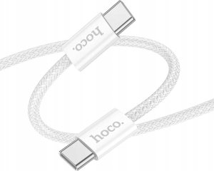 Kabel USB Hoco HOCO kabel Typ C do Typ C PD QC3.0 3A 60W X104 1 m biały 1