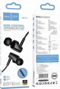 Słuchawki Hoco HOCO słuchawki przewodowe Jack 3,5 mm z mikrofonem M112 czarne 5