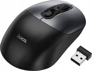Mysz Hoco HOCO mysz komputerowa bezprzewodowa 2.4G GM28 czarno szara 1
