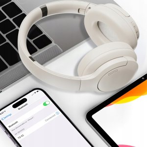 Słuchawki WiWU WiWU - Słuchawki bezprzewodowe Soundcool Headset TD-02 - białe 5