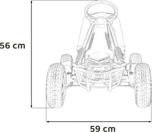 Triton Gokart na Pedały AIR PerHour dla dzieci Niebieski + Hamulec ręczny + Pompowane koła + Regulacja siedzenia 2