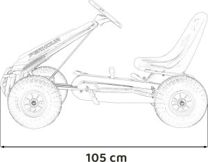 Triton Gokart na Pedały AIR PerHour dla dzieci Niebieski + Hamulec ręczny + Pompowane koła + Regulacja siedzenia 3