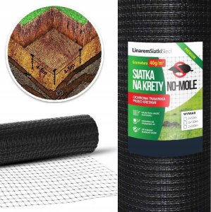 Linarem SiatkiSieci SIATKA NA KRETY 2x100m PREMIUM 40g POD TRAWNIK PRZECIW KRETOM POLSKA +KOŁKI 2