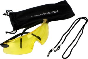 PROTECT2U PROTECT2U okulary ochronne regulowane żółte one size 2